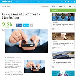 Google Analytics Comes to Mobile Apps
