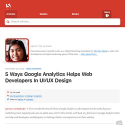 5 Ways Google Analytics Helps Web Developers In UI/UX Design