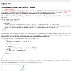 Using Google Analytics with jQuery Mobile