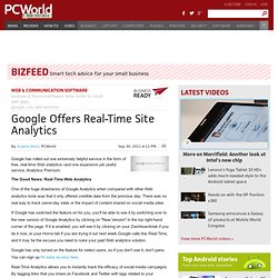 Google Offers Real-Time Site Analytics
