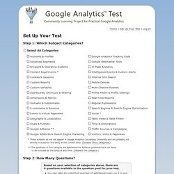Google Analytics Test - Set Up Your Test