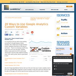 20 Ways to Use Google Analytics Custom Variables