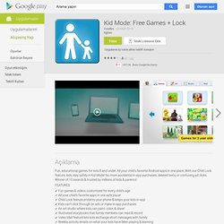 Mode Enfant: Jeux et Vidéos - Google Apps sur l'Android Market