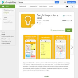 Keep: notas y listas - Aplicaciones Android en Google Play