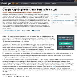 Google App Engine for Java: Part 1: Rev it up!