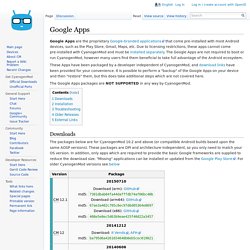 Gapps – CyanogenMod