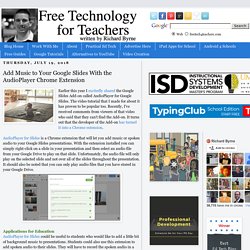 Add Music to Your Google Slides With the AudioPlayer Chrome Extension