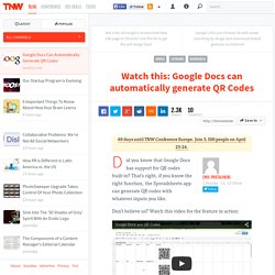 Auto Create QR Codes in Spreadsheet