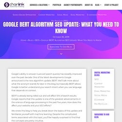 Google BERT Algorithm SEO Update: What You Need to Know