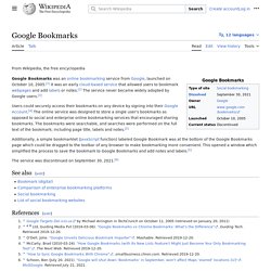 Google Bookmarks