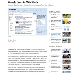 Google Bows to Web Rivals
