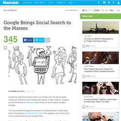 Google Brings Social Search to the Masses