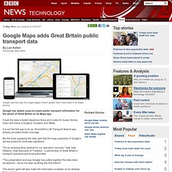 Google Maps adds Great Britain public transport data