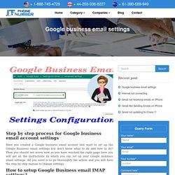 How to set up Google business email settings?