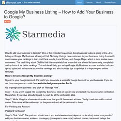 Google My Business Listing – How to Add Your Business to Google?