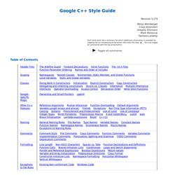 Google C++ Style Guide