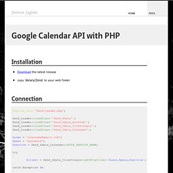 Google Calendar API with PHP
