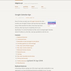 Google Calendar tips