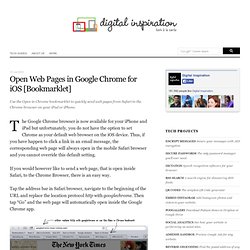 Open Web Pages in Google Chrome - Bookmarklet for iPad and iPhone