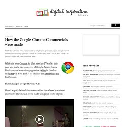 How the Google Chrome Commercials were made