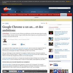 Google Chrome a un an... et des ambitions - Actualités - ZDNet.f