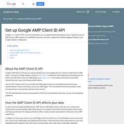 Set up Google AMP Client ID API - Analytics Help