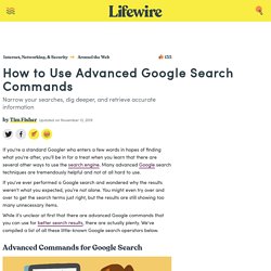 Advanced Google Search Commands