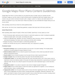 Google Maps Floor Plans Content Guidelines - Google Maps for Mobile Help
