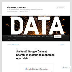 J’ai testé Google Dataset Search, le moteur de recherche open data