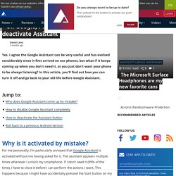 "Ok Google, I've had enough": how to deactivate Assistant