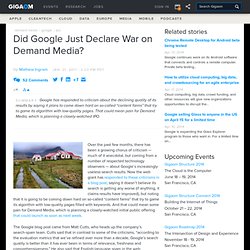 Did Google Just Declare War on Demand Media?: Tech News and Analysis «