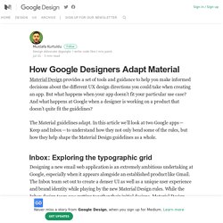 How Google Designers Adapt Material – Google Design – Medium