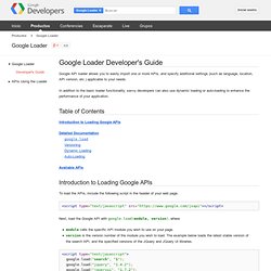 Loader Developer's Guide - Google Loader - Google Code