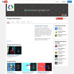 GoogleDevelopers's Channel