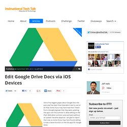 Edit Google Drive Docs via iOS Devices