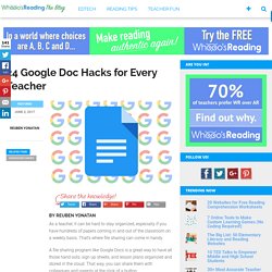 24 Google Doc Hacks for Every Teacher