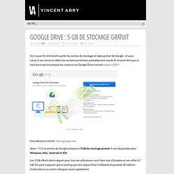 Google Drive : 5 GB de stockage gratuit