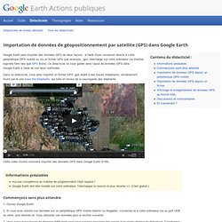 Importation vers Google Earth