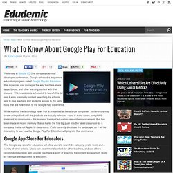 What To Know About Google Play For Education