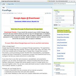 Google Apps @ Eisenhower Middle School / FrontPage