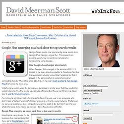 Google Plus emerging as a back door to top search results