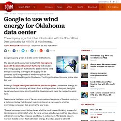 Google to use wind energy for Oklahoma data center