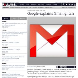 Google explains Gmail glitch