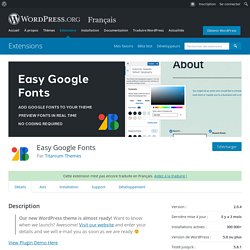 Easy Google Fonts — WordPress Plugins