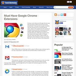 Must Have Google Chrome Extensions
