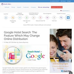 Google Hotel Search: The Feature Which May Change Online Distribution