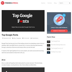 Top Google Fonts - FreebiesXpress