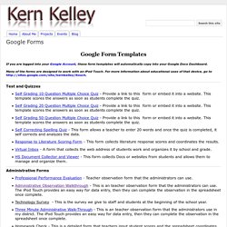 Google Forms - Kern Kelley