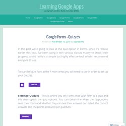 Google Forms – Quizzes