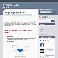 Google Graph Search Tricks